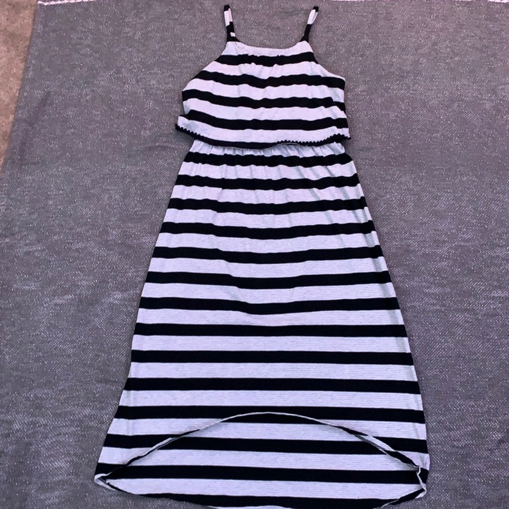 High Low, Black and White Dress